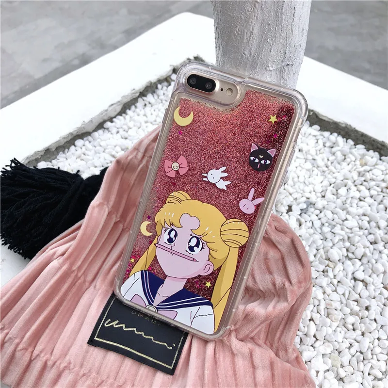 Kawaii японский аниме Сейлор Мун прозрачный мягкий чехол для телефона iPhone 7 Puls 6S 8 X XS