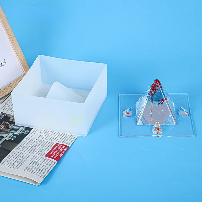 

Large Pyramid Mold DIY Casting Silicone Jewelry Mold Creative Crystal Epoxy Resin Mold Handmade Crafts Making Pyramid Molds