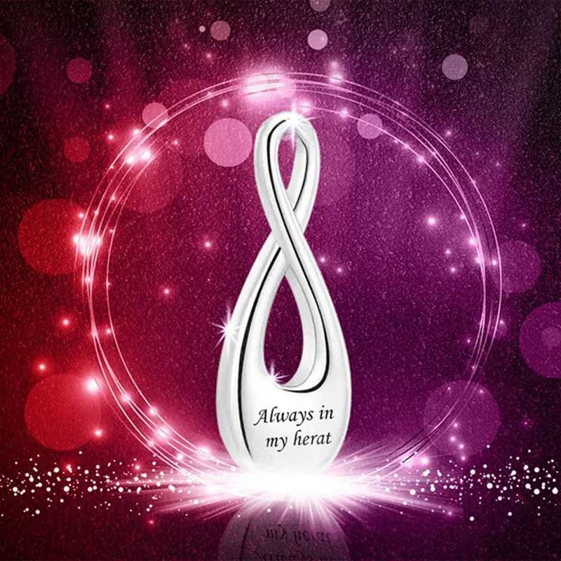 Модные украшения в форме чисел 8 для кремации браслет с пеплом бесконечность