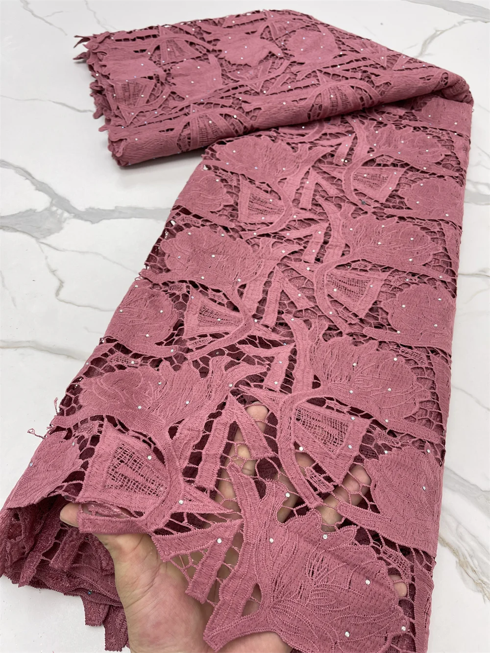 

NI.AI лук розовый Африканский шнур кружевная ткань Высокое качество 2021 молочный шелк кружево нигерийская кружевная ткань для свадьбы 4188B