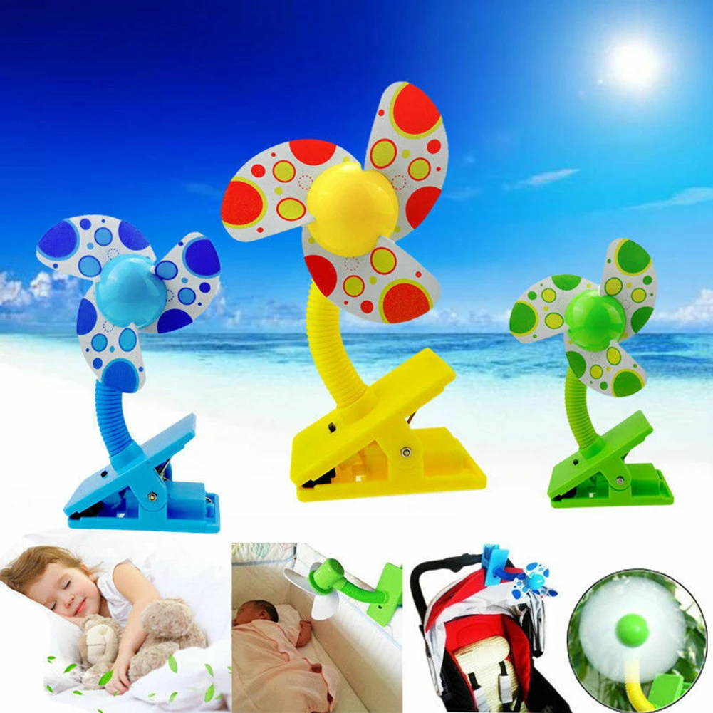 Портативный мини вентилятор с зажимом USB безопасная настольная коляска детская