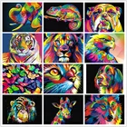 Набор для рисования по номерам на холсте животные, без рамки