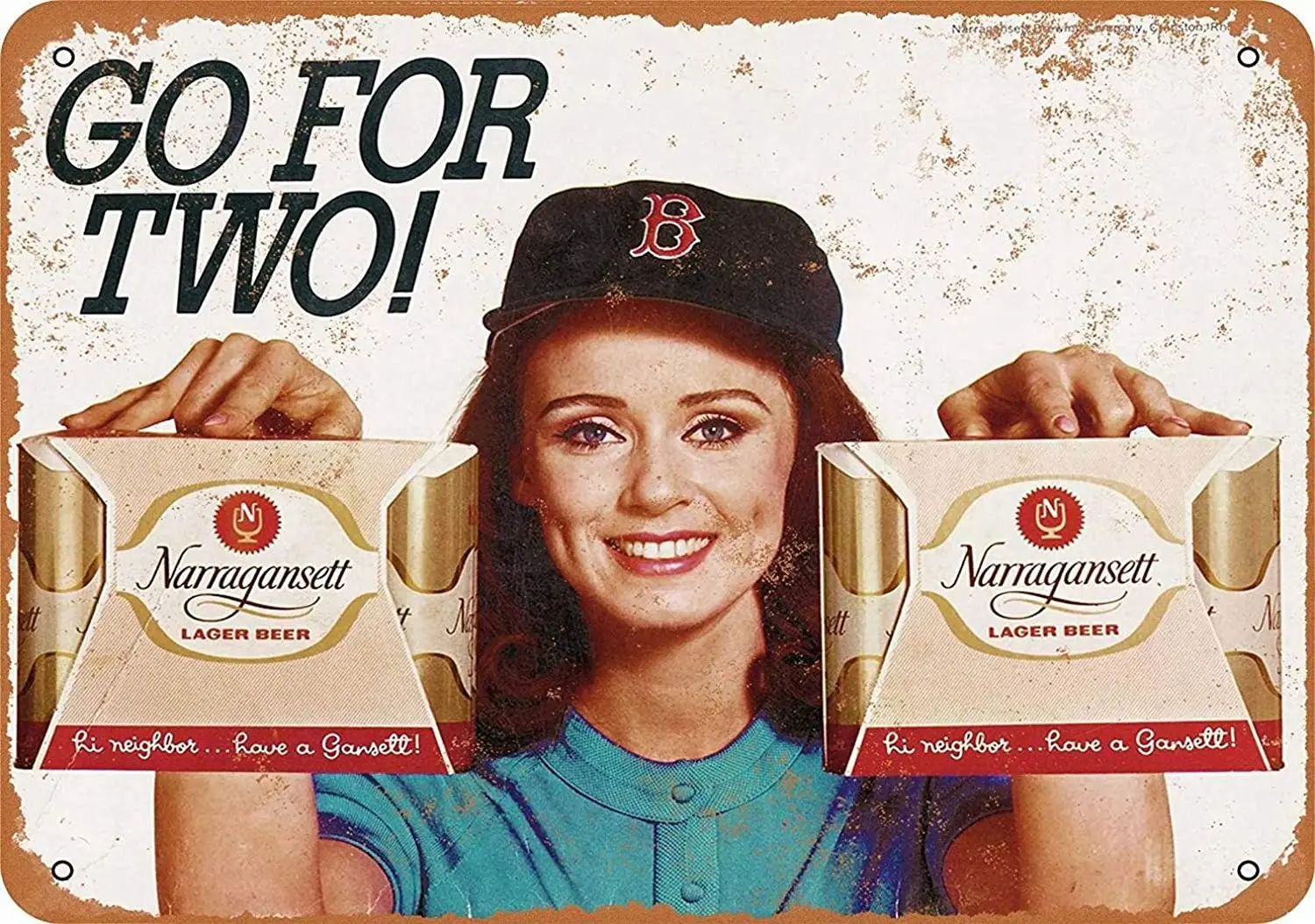 

Fsdva 8 x 12 Metal Sign - Narragansett Beer - Retro Wall Decor Home Decor