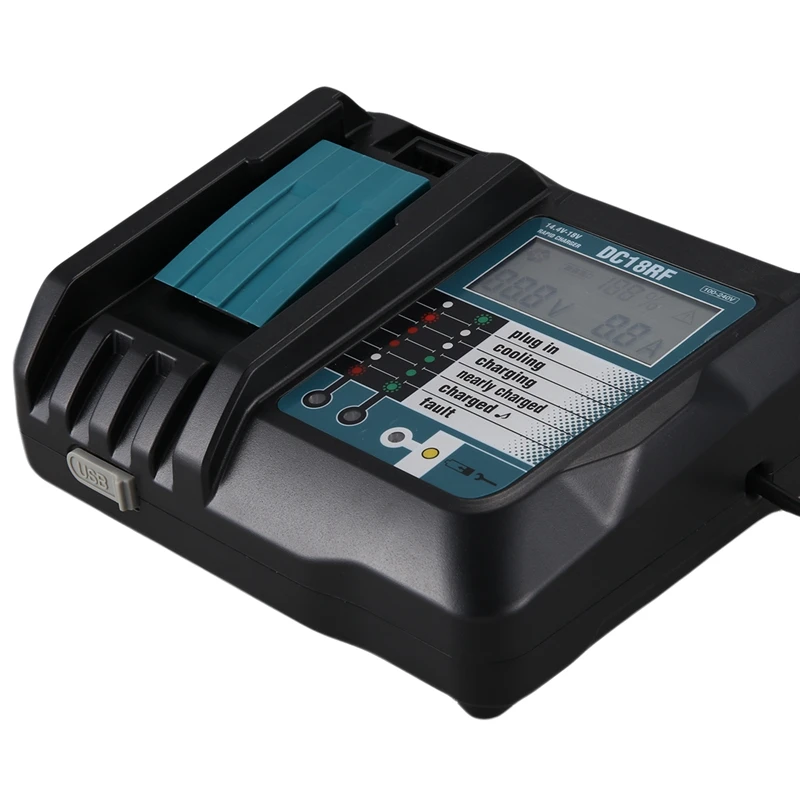 14 4v 18v li ion battery charger voltage current lcd digital display for makita dc18rf bl1830 bl1815 bl1430 dc14sa dc18sc dc18rc free global shipping