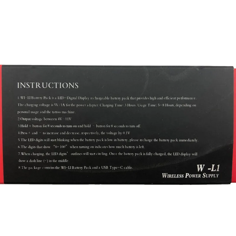 Новый беспроводной ЖК источник питания для татуажа мини аккумулятор