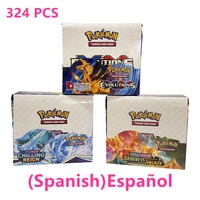 324pcs newest pokemon spanish cards ptcg sword shield chilling reign evolution booster box collectible trading card game toy
