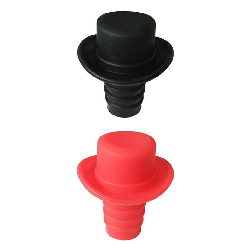 

Food Grade Silica Gel Bowler Cap Fresh-keeping Wine Bottle Stopper Red Wine Stopper Beer Stopper Small Red Hat Bottle Stopper