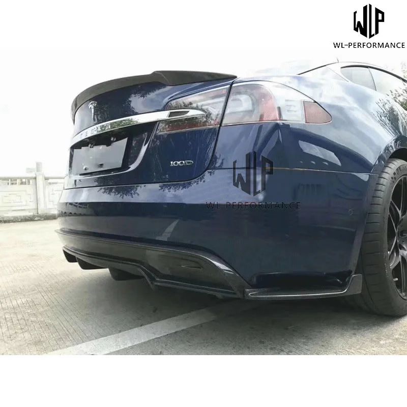 Model s r Sytle Carbon Fiber+frp Передняя губа Задний бампер Боковые юбки Задние крылья Колесо