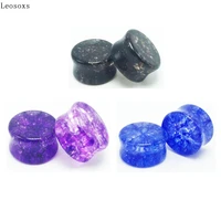 leosoxs european and american new glass popcorn ear expansion ear auricle body piercing jewelry wide ear device 8mm 16mm