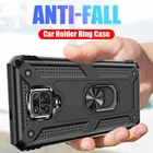 Противоударный армированный магнитный металлический чехол для Xiaomi Redmi Note X3 9 9s 8 8T 7 10 Poco 9c 9A 7A, прочный военный автомобильный чехол с кольцом-держателем