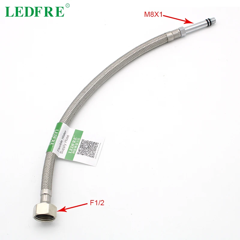 LEDFRE F1/2 * M8x1 кухонный кран из нержавеющей стали плетеный гибкий водопроводный