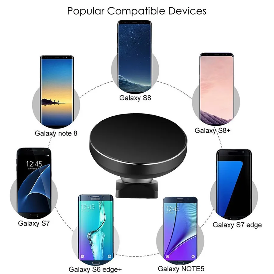 Магнитное автомобильное Qi Беспроводное зарядное устройство для iPhone 8 X XR XS для samsung s10 9 8 7 xiaomi Мобильный телефон быстрое зарядное устройство зарядная док-станция