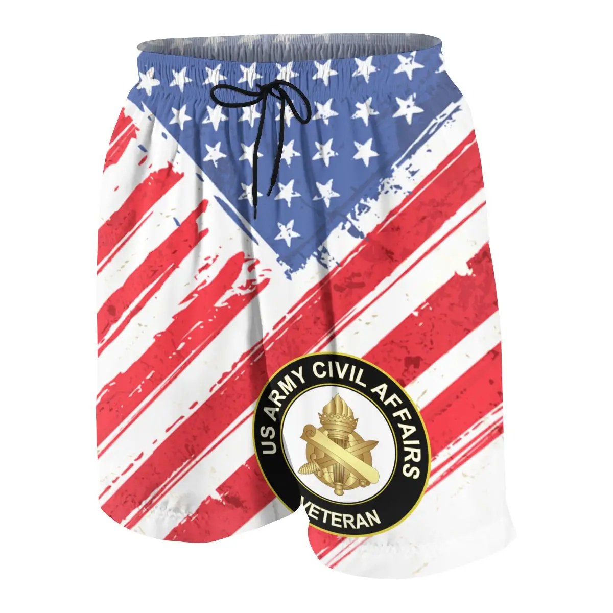 

US Army Veteran Civil Affairs Summer Young Shorts Cotton For Beach Short Sports Pants 3D Print Elastic Fashion Wild Leisure