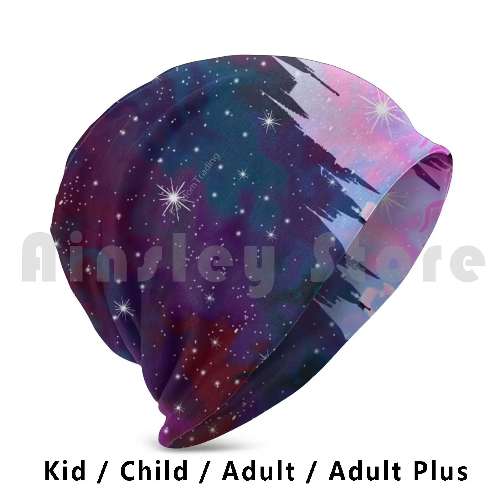 

Волшебный замок силуэт Космос шапочки пуловер Кепка удобный психоделический абстрактный волшебный замок Волшебное Королевство