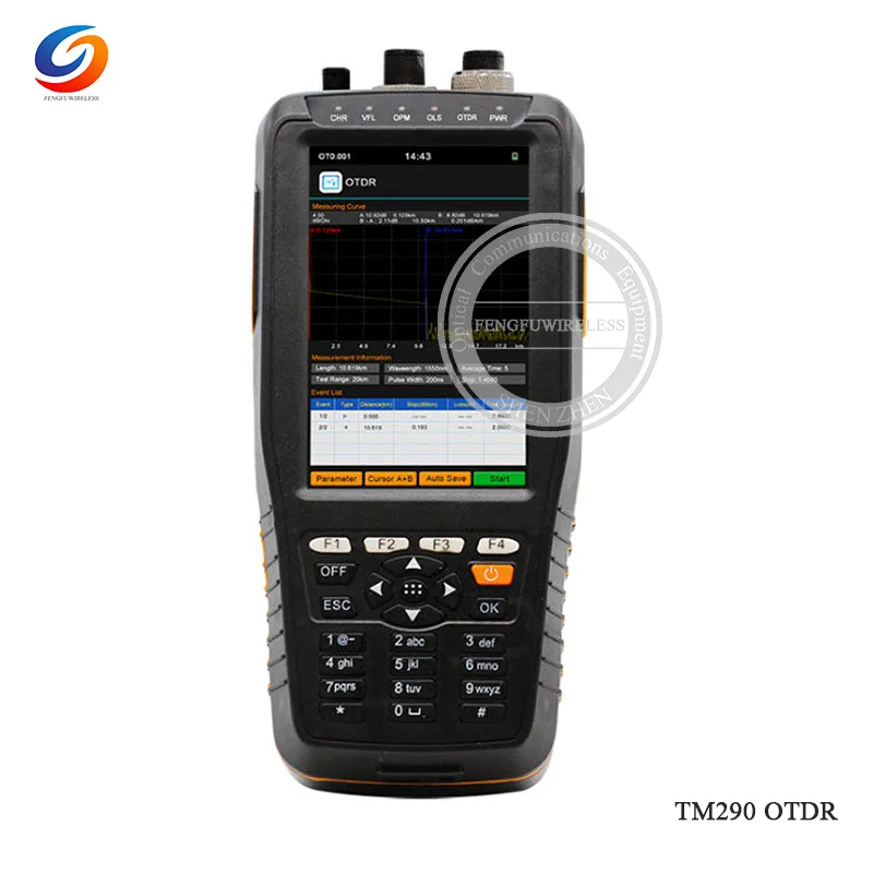 Горячие TM290 Мини Смарт OTDR 1310/1550nm с VFL/OPM/OLS сенсорный экран OTDR оптический рефлектометр времени домена