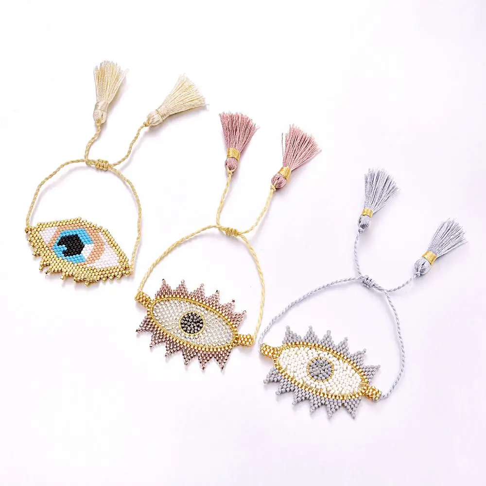 Новинка 2020 браслет Турецкий глаз Миюки для женщин Модный богемный ручной работы