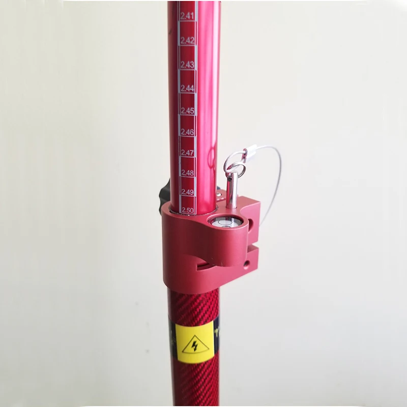 New Ｒed Carbon Fibre Pole 8' Ｆor GNSS GPS RTK Surveying Dual Ｇraduation lnner Ｐole (Feet/Metric) | Инструменты