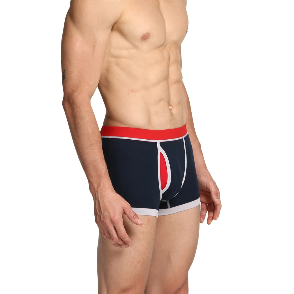 Трусы-боксеры мужские 4 шт./лот брендовые пикантное нижнее белье хлопковые шорты