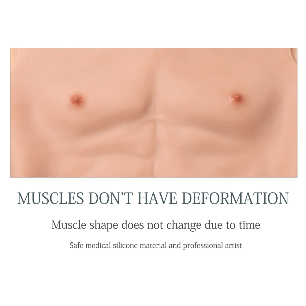 Искусственный силиконовый Трансвестит для мышц реалистичный мужской нагрудный