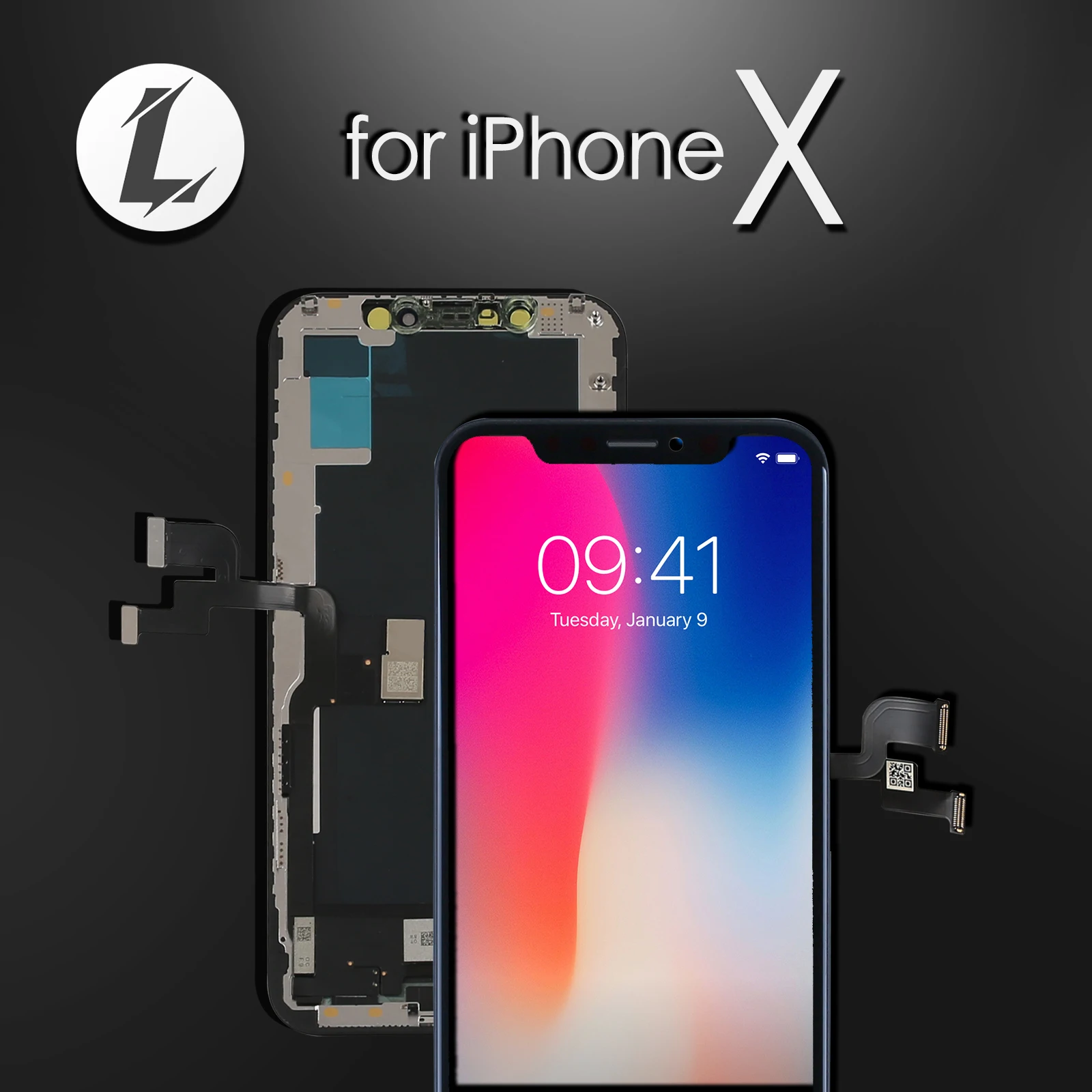 ЖК экран для iPhone X сменный сенсорный с дигитайзером в сборе настоящий тон OLED XS Retina