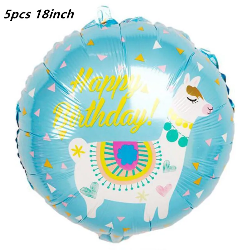 5pcs 18inch LISM Llama вечерние Llama Альпака бумажные тарелки салфетки для стаканчиков одноразовая соломка поставки животных с днем рождения украшения для детей - Цвет: 5pcs 18inch