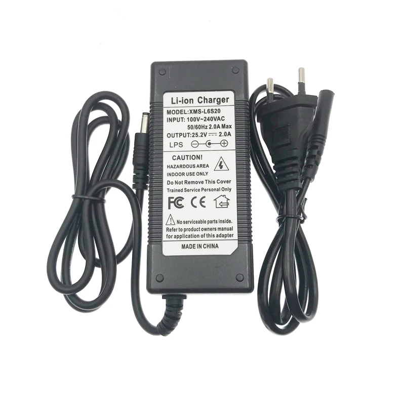 Высокое качество 25 2 V 2A / 24V литий-ионная батарея зарядное устройство AC 100-240V