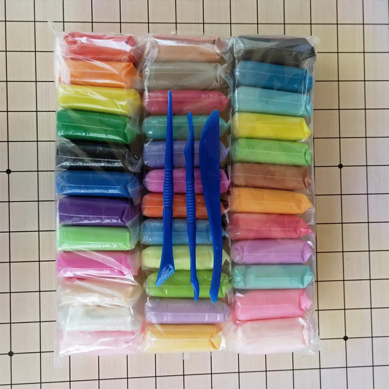 

36 Colors/Set Super Light Soft Clay Antistress Plasticine Supplies Sand Fidget Gum Polymer Clay for Kids DIY Educational