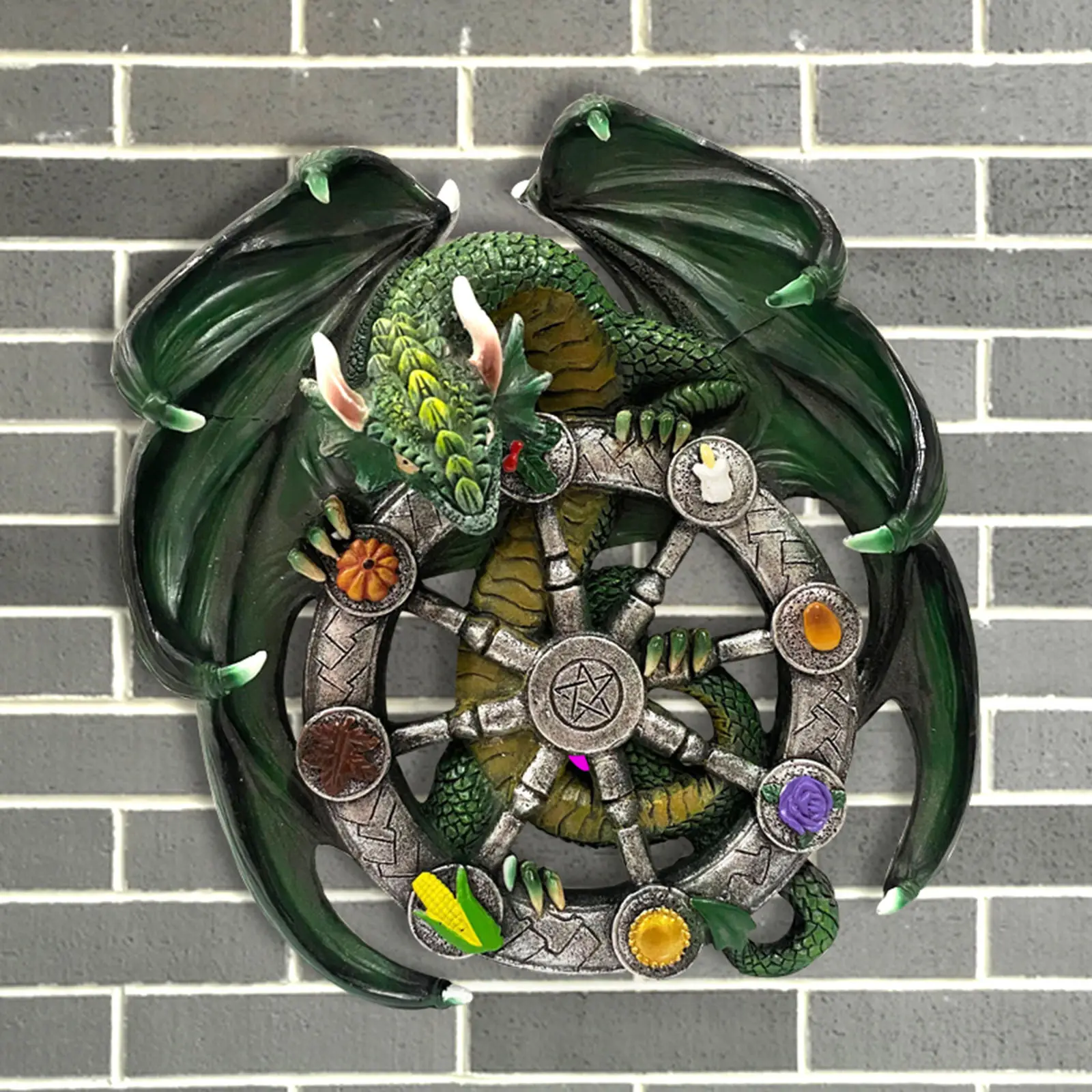 

Dragon Sculpture Wall Hanging Decoration Statue Craft Gothic Door Wall