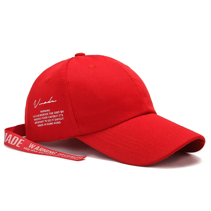 

Colorful ribbon baseball cap spring and summer Korean fashion cap hip hop hip hop hat letter men and women leisure