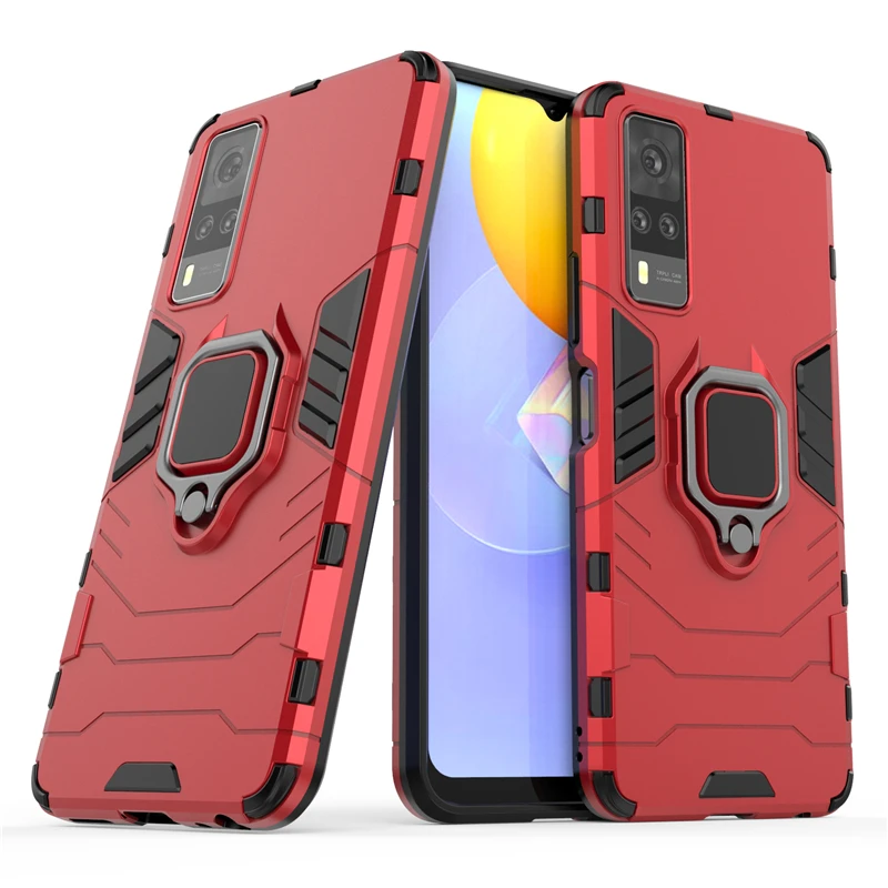Holder Cover For Vivo Y31 Case For Vivo Y31 Cover Phone Bumper PC Shockproof Full Hard Armor Magnetic For Fundas Vivo Y31 Cover