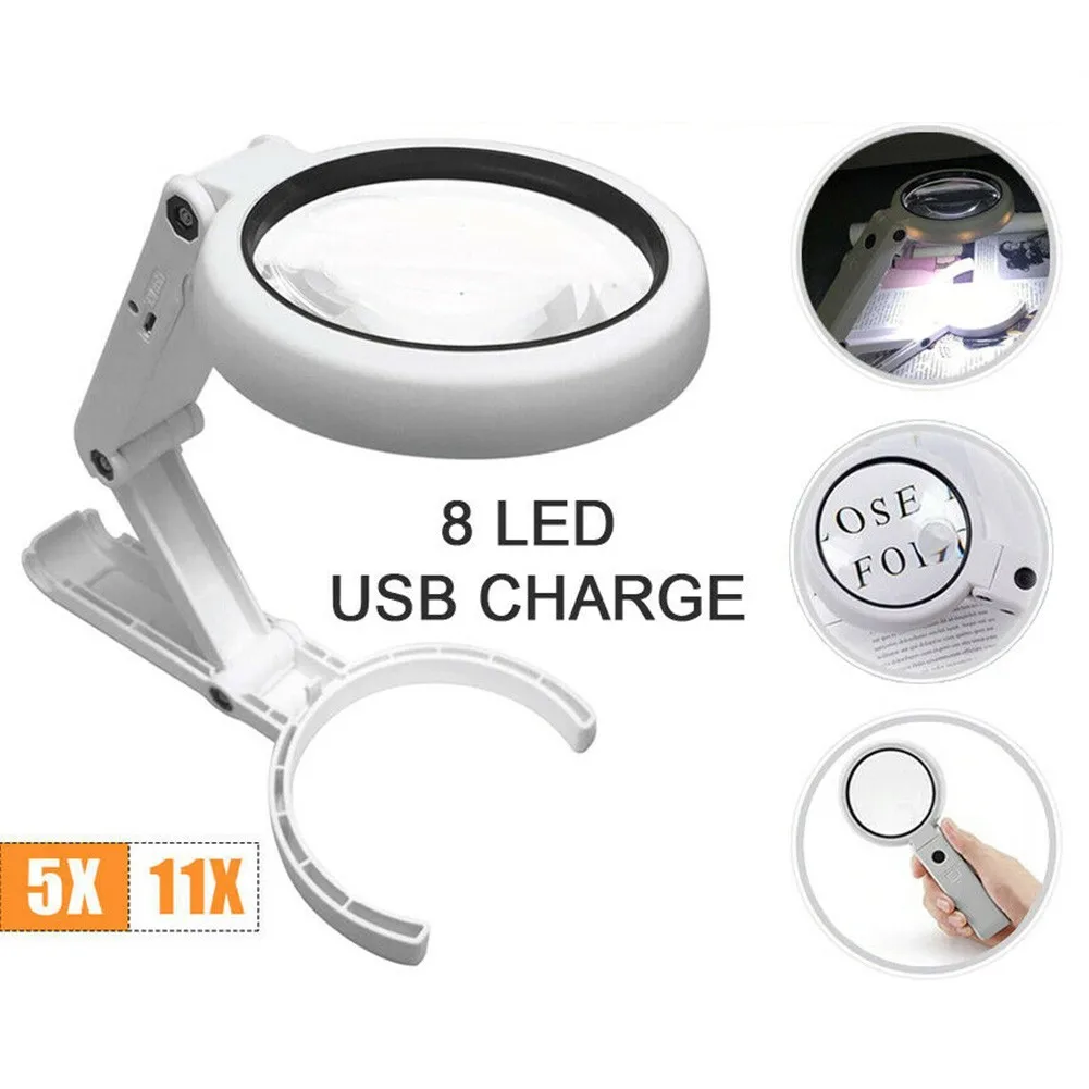 

LAMP Magnifying Magnifier Stand 5/11X Magnifying Dimmable Foldable Accessories