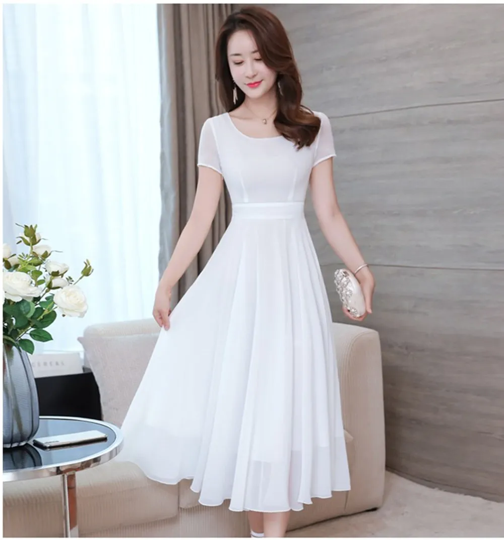 Женское модное длинное шифоновое платье повседневное летнее праздничное