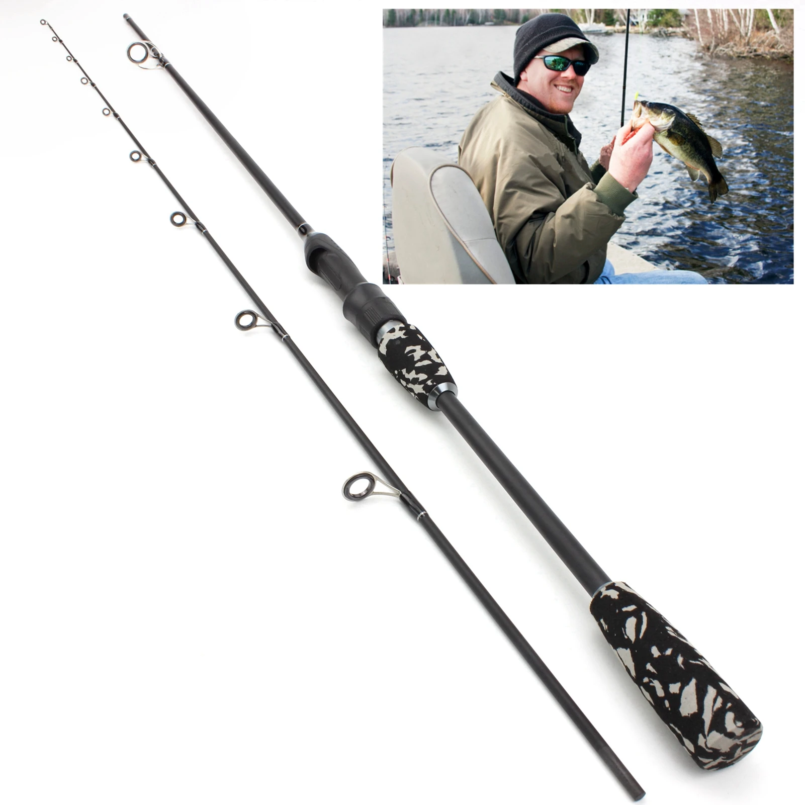 

1.8M Lure Rod Carbon Fiber Trout Rod Fast Action M Fishing Rods Lure Weight 10-28g fishing Fishing Tackle Clear inventory pesca