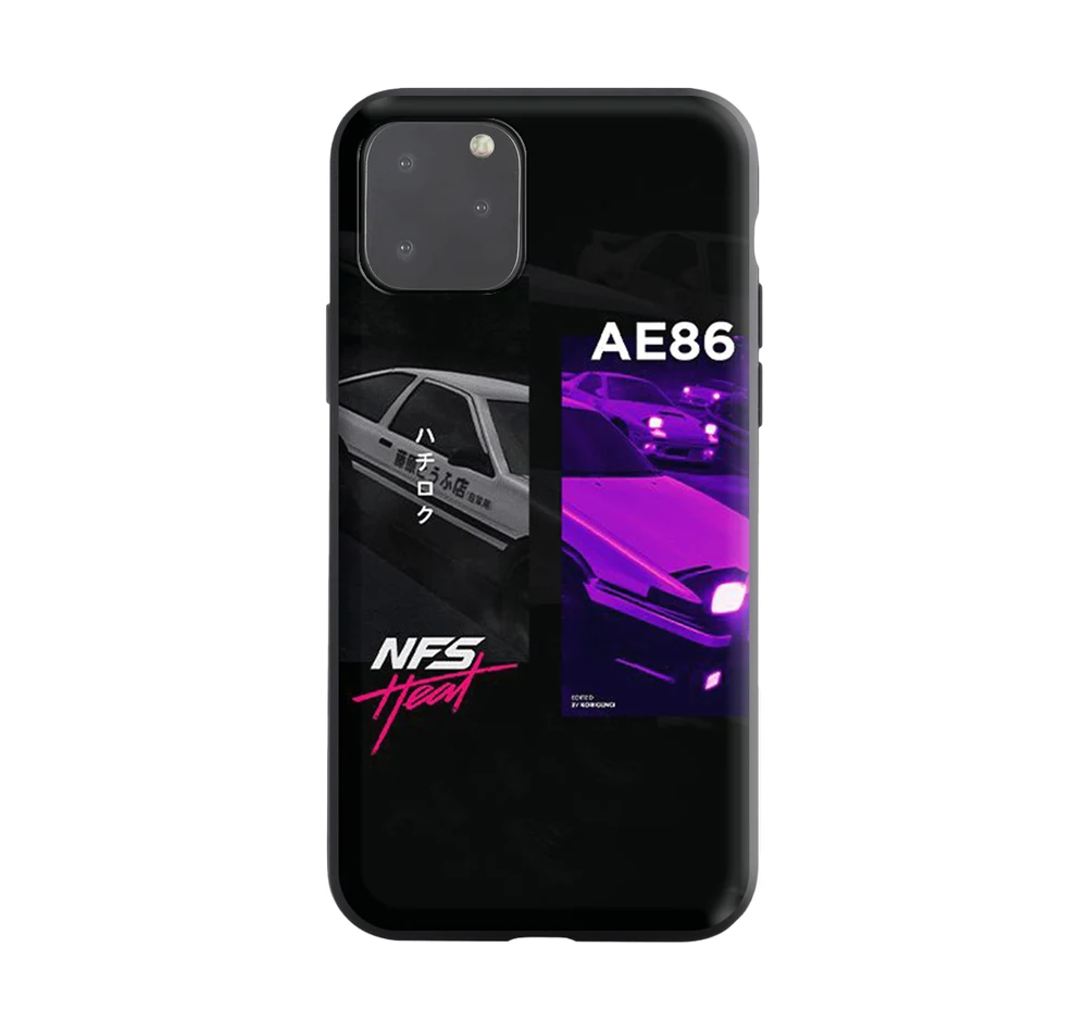 Силиконовый чехол Initial D AE86 для Apple iPhone 12 Mini 11 Pro XS X XR Max 8 7 6 S Plus SE 5S|Бамперы| |