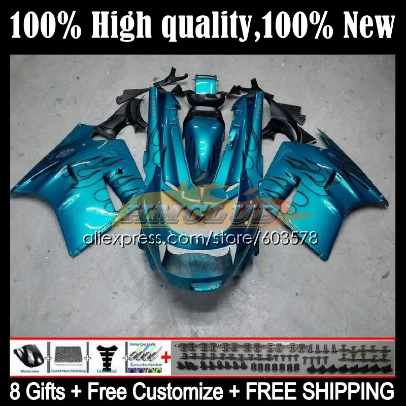 

ZX11 R для KAWASAKI NINJA ZX-11R ZZR1100 ZX 11R 70CL.57 ZX11R 93 94 95 96 ZZR 1100 1997 1998 1999 2000 обтекатель голубой черный