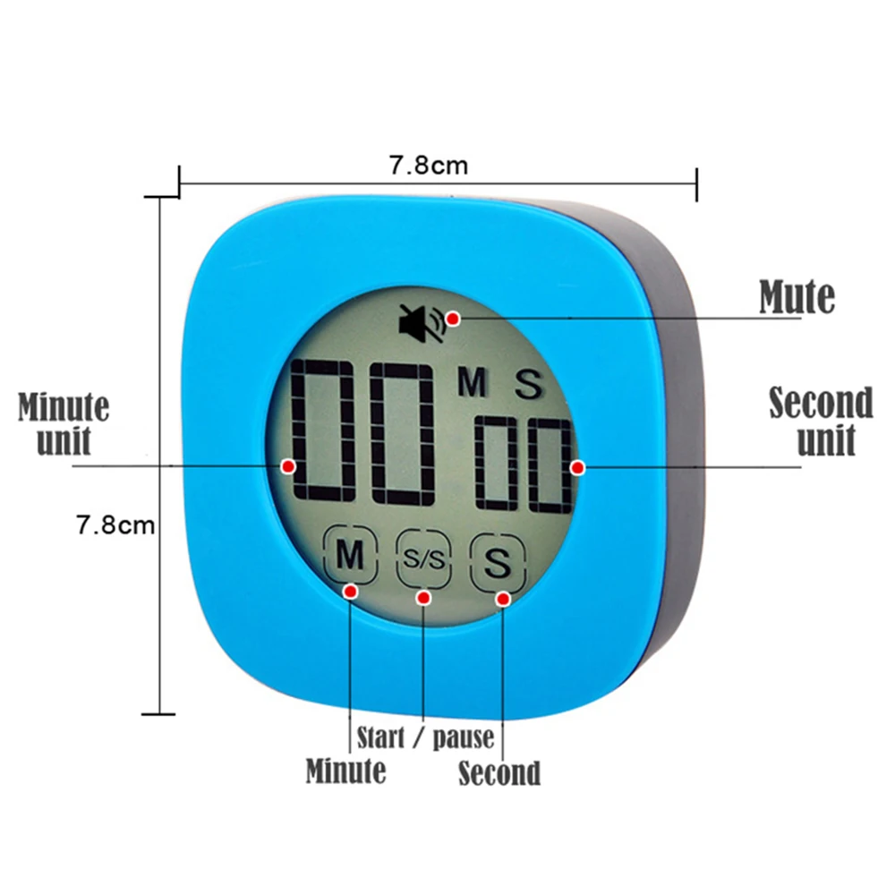 

Screen Multi-Function Electronic Timer Kitchen Timer Electronic Digital Timer Touch Screen Digital Kitchen Timer with Loud Alarm
