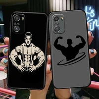 muscle man hunk fitness phone case for xiaomi mi 11 lite pro ultra 10s 9 8 mix 4 fold 10t 5g black cover silicone back prett