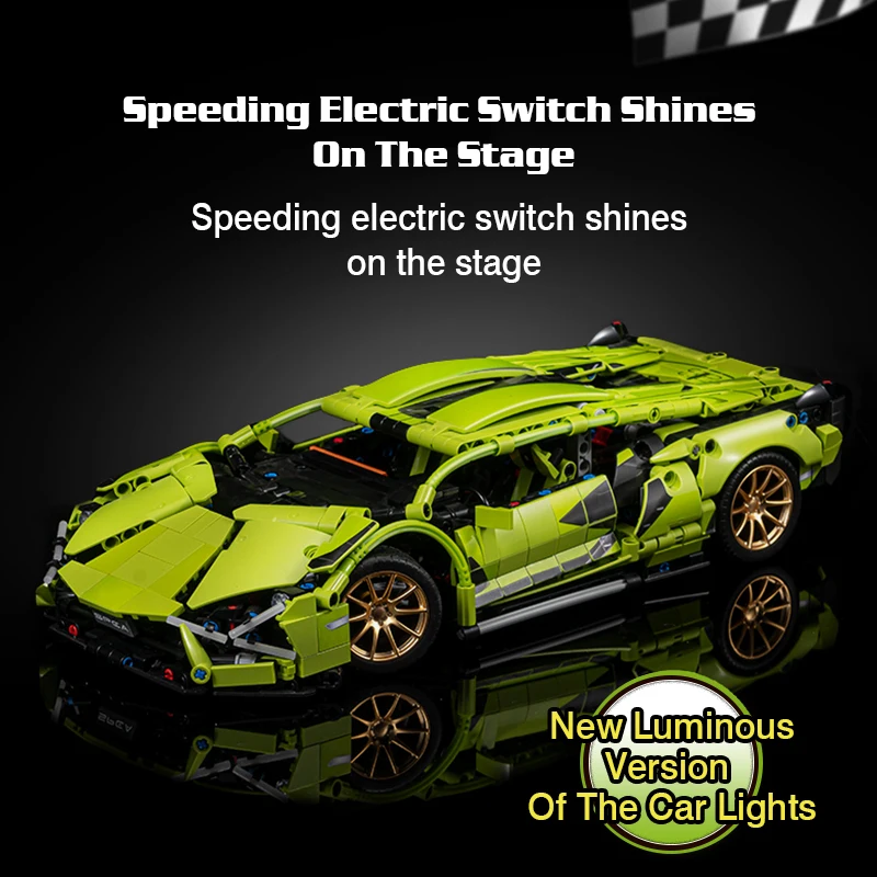 

Technical Famous Car Series Model Remote Control Electric Version Competitive Racing Building Blocks Boys Favorite Assembly Toys