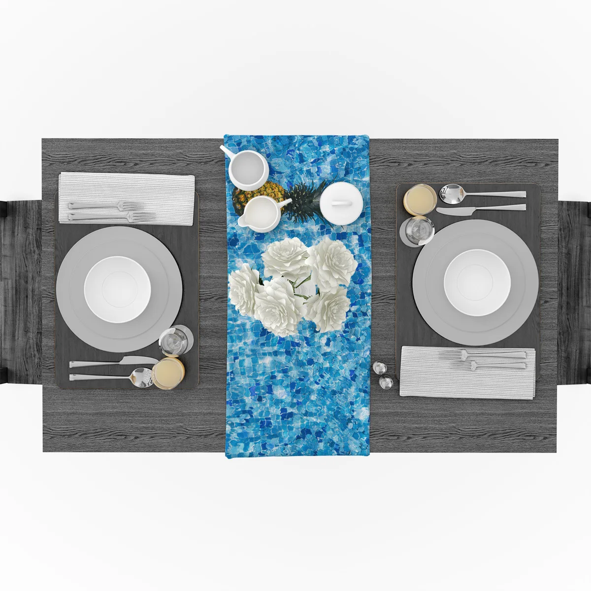 Чистая морская вода ананас Свадебная вечеринка стол бегун журнальный столик