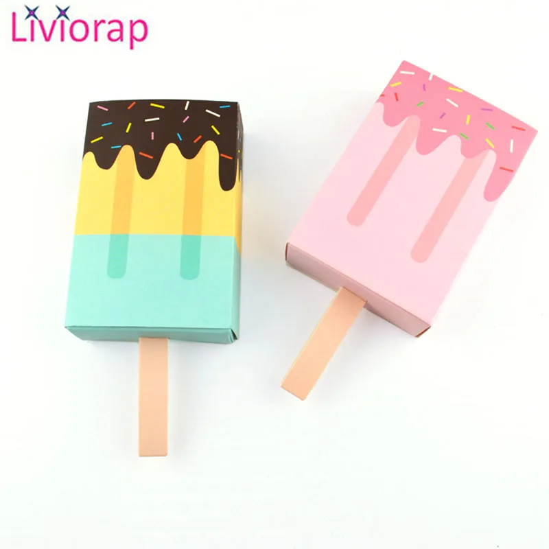 Liviorap 5/10 шт. подарочные коробки в форме мороженого Детская декорация для