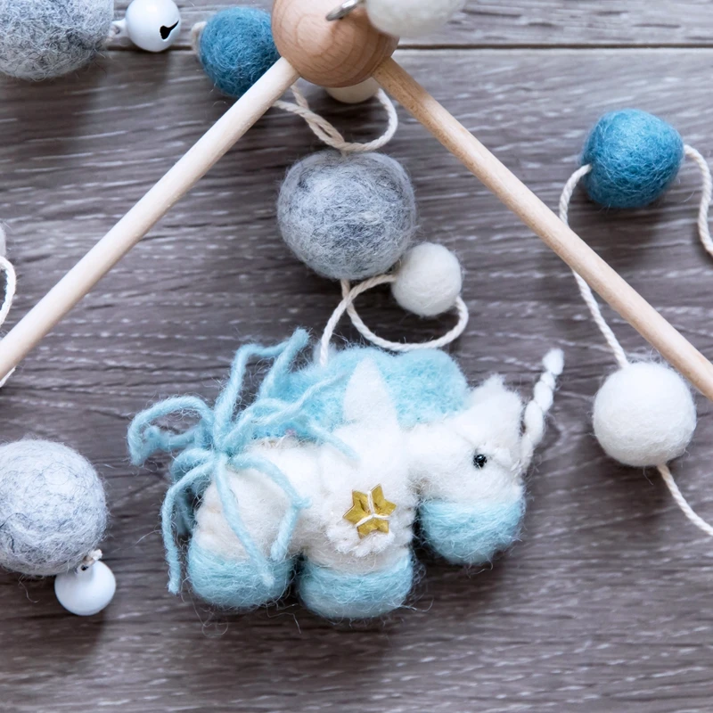 Мобильная шерстяная фетровая мягкая детская кроватка кровать коляска детские игрушки 0-12 месяцев спиральная детская подвесная детская кроватка Мобильная кровать Колокольчик для ребенка