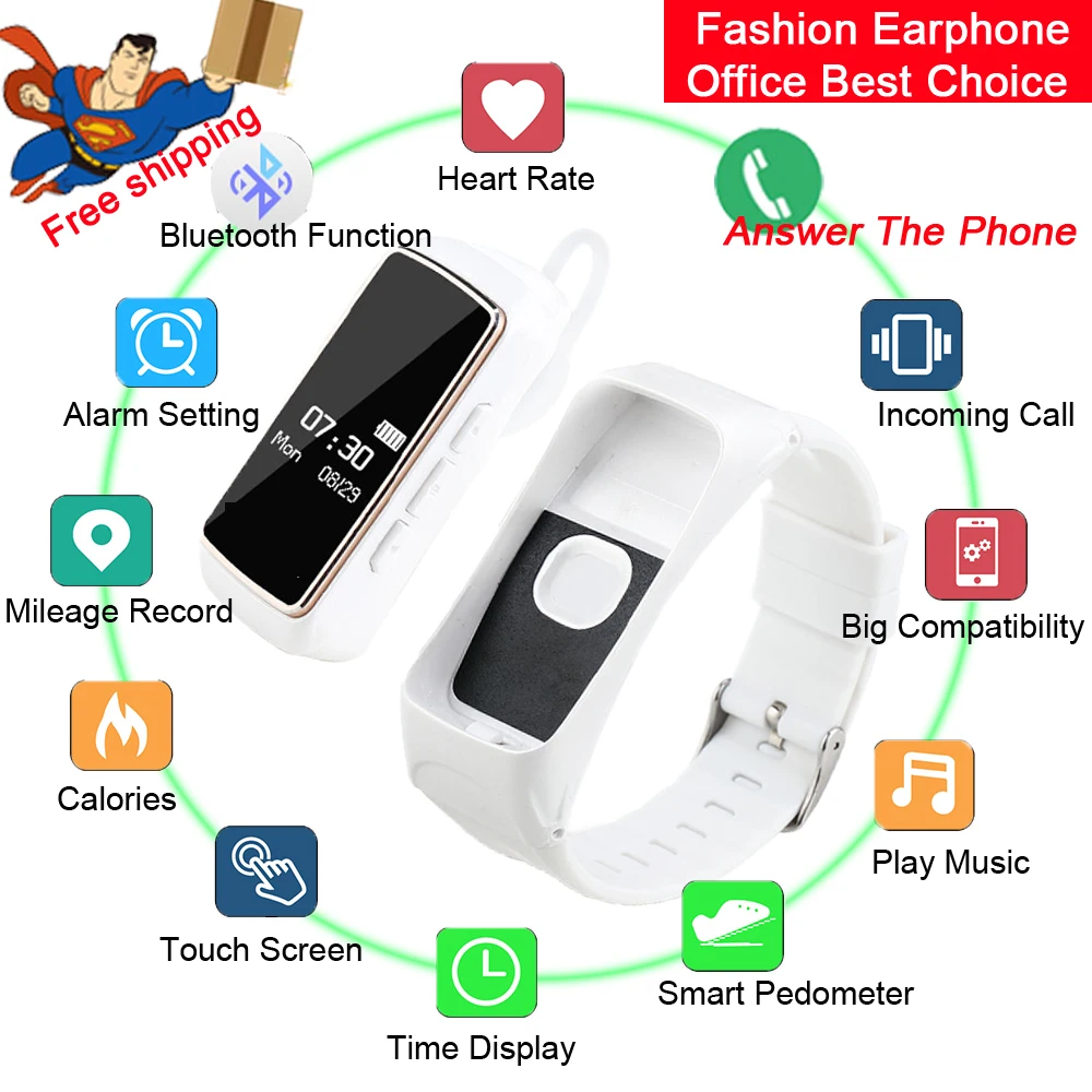 Смарт часы 2020 для мужчин и женщин беспроводные наушники шумоподавление Bluetooth