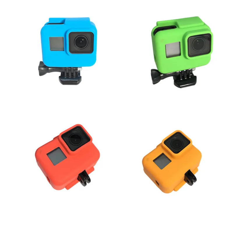 Силиконовый защитный чехол рамка для GoPro с крышкой объектива Hero 7 Black 6 5 набор