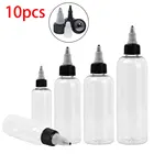 10 шт. 30 мл 60 мл 120 мл ПЭТ прозрачная пипетка пустые бутылки жидкость для электронной сигареты масло сок Vape контейнеры с поворотным верхней крышки