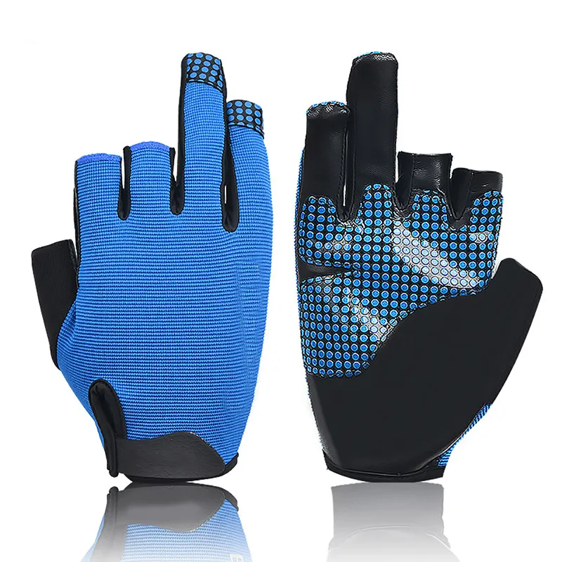 Новинка 1 пара 3 пальца противоскользящие Светоотражающие перчатки лодка гребля