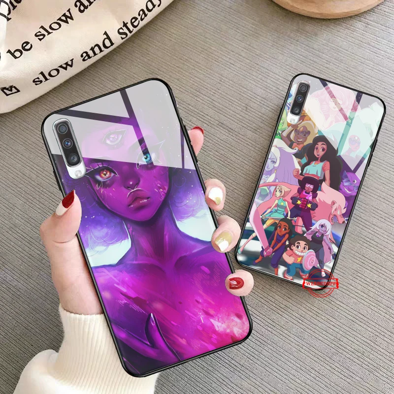 

steven universe real life Glass Case for Samsung S7 Edge S8 S9 S10 Plus A10 A20 A30 A40 A50 A60 A70 Note 8 9 10