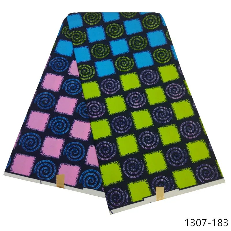 Latest Ankara Wax Fabric Guaranteed Real Wax 6yard/lot High Quality African Fabric Print For Sewing Dress 1307