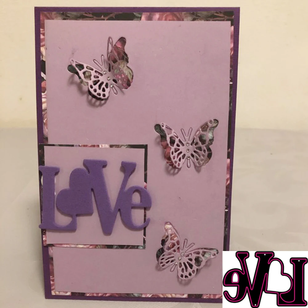 Любовь Слово декоративная металлическая резка высечка кружева фоновая рамка