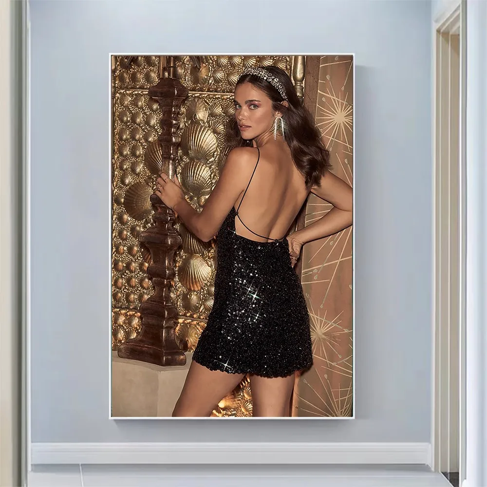 

Silk Cloth Wall Poster Jena Goldsack Sexy Model Star Art Home Decoration Gift