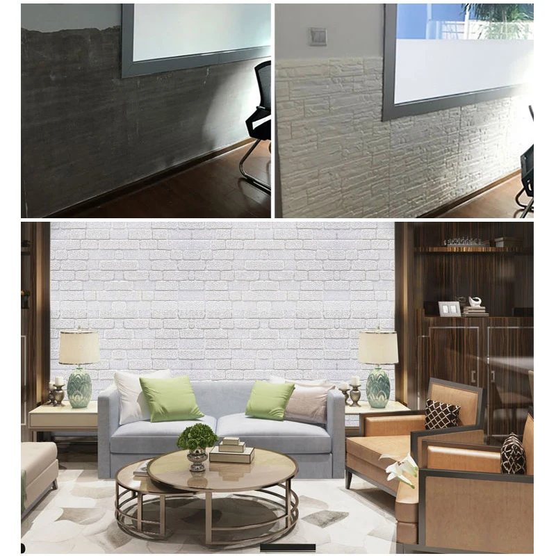 3d Wall Panels Wallpaper Stickers 3D DIY Decor Embossed Brick Stone Room House 70*70cm | Дом и сад
